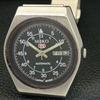 GENUINE VINTAGE SEIKO 5 AUTOMATIC JAPAN MENS BLACK COLOR DIAL WATCH A500097-2 R151a-a500097
