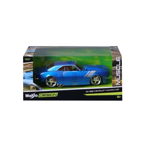 Maisto 1/24 Scale Chevrolet Camaro ZL1 1968 Blue Classic Muscle Series Diecast Model Car (Finished Product) 32508