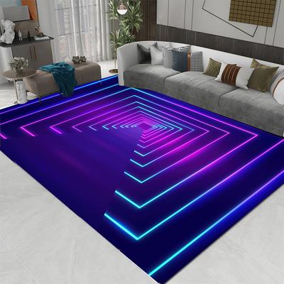 3D LED Φώτα Ψευδαίσθησης Χαλί για Σαλόνι Πλενόμενο Δαπέδου Σαλόνι Μεγάλης Επιφάνειας Αντιολισθητικά ΧαλιάΔιακοσμητικό Χαλί για Δωμάτιο Εφήβων Παιδιών Αγοριού Κοριτσιού