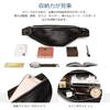 Whatna Leather Body Bag for Waist Pouch with Earphone Crossbody Sports Leather Black 3-Way Bag/One-Shoulder Men, Hole, Bag, Bag, Water-Repellent, Bag,