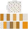 Soimoi 16 Pc Fat Quarter Bundle,  Block  Print 18"x 22"  DIY Patchwork-  100   Cotton  Pre-Cut Quilting Fabric White, Brown,