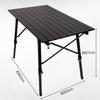 Alice in Miscellaneous Goods Klappbarer Outdoor-Tisch, stilvoll, Aluminium, Rolltop-Plattenbeine, höhenverstellbar, Picknick, niedriger Tisch, hoher Tisch, Camping [Artikel]
