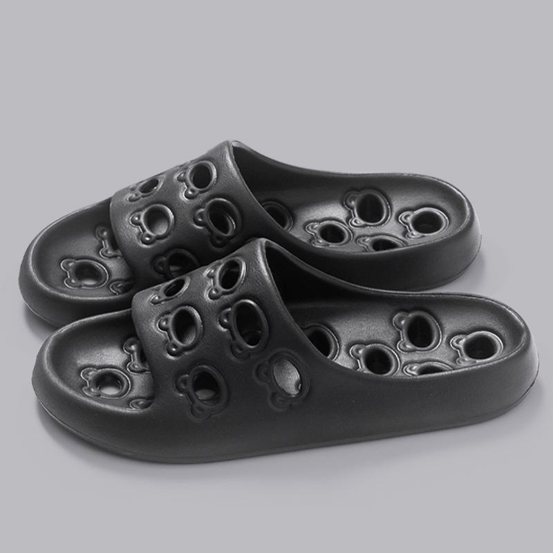 

Тапочки для ванной для женщин и мужчин летние пляжные сандалии для женщин 2024 новые нескользящие домашние летние уличные туфли 35-36 чёрный