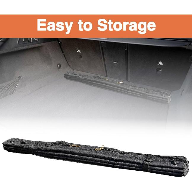 Universal Large Rear Bumper Guard For Cars 38 X 25 Inches SUV Trunk Mat For Preventing Scratches During Loading And Unloading Black