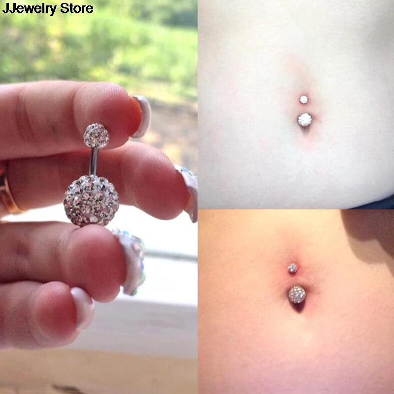 5pcs/set Stainless Steel Navel Belly Button Rings Women Fashion Belly Button Ring Piercing Body Piercings Jewelry
