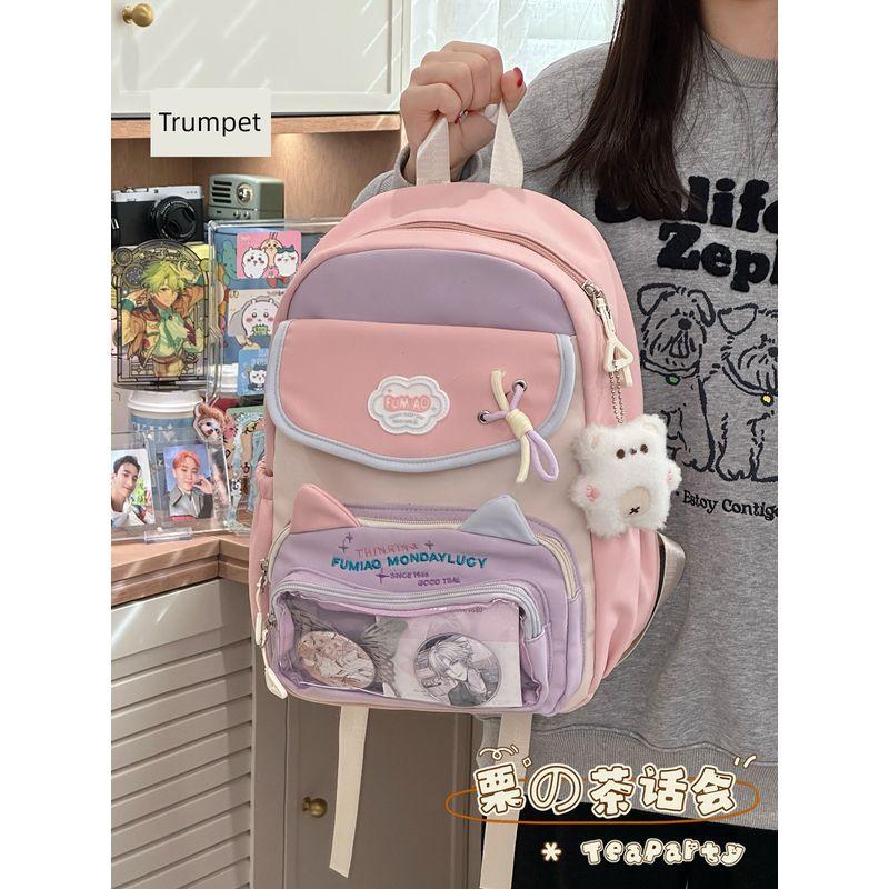 Backpack Cartoon Backpack 2025 New Arrival Primary School Student Schoolbag Female Cute Junior High School Girl High School Student Party Backpack