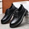 Leather Shoes Men's Soft-soled Non-slip Outdoor Casual Leather Shoes Men's Retro Breathable Versatile British Shoes Single Shoes