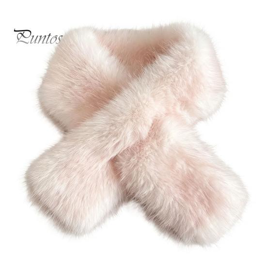 Daily Outdoor Cycling Scarf Faux Fur Collar for Women, Plush Neck Warmer Scarf, Fluffy Solid Color Winter Accessories Scarves, Thanksgiving Christmas