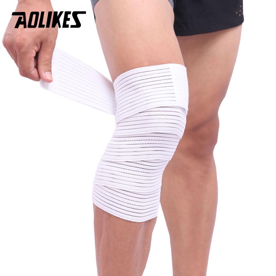 Aolikes Elastic Bandage Tape Knee Support Strap Shin Guard Compression Protector For Ankle Leg Wrist Wrap Sports