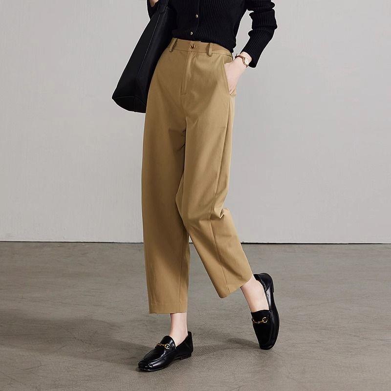 2025 Women's Scythe Harem Pants: High-Waist, Loose, Casual, Non-Iron, Flaw-Covering