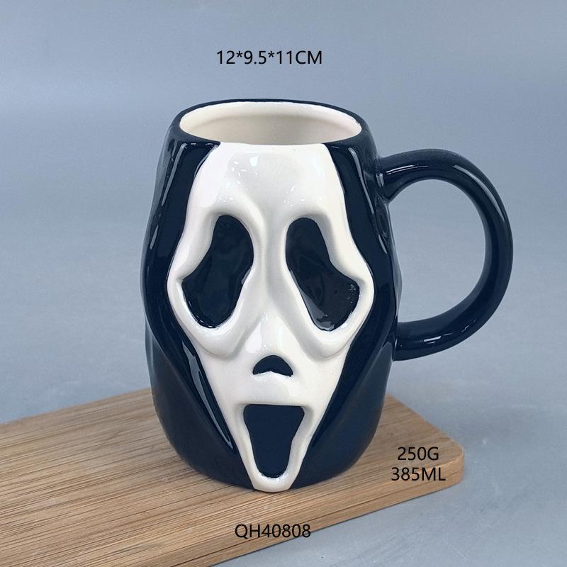 Cute Pumpkin Cup Ins Ghost Festival Zombie Cup Orange Mug Coffee Cup Personalized Ceramic Set