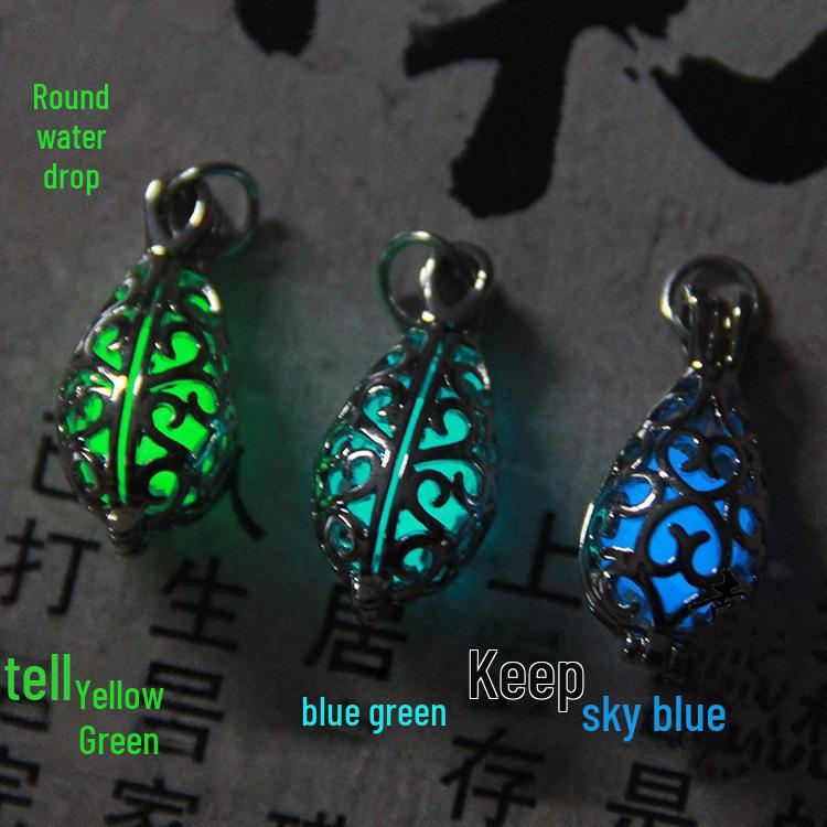 Unisex Luminous Hollow Heart Pendant: Magic Alloy Box with Openable Design