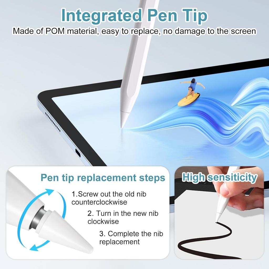Lápiz Óptico Recargable para Redmi Pad2 Pad 2 SE 8.7 7S 6S 7 6 5 Pro 11'10.61' Lápiz Óptico Activo Sin Necesidad de Conexión Bluetooth