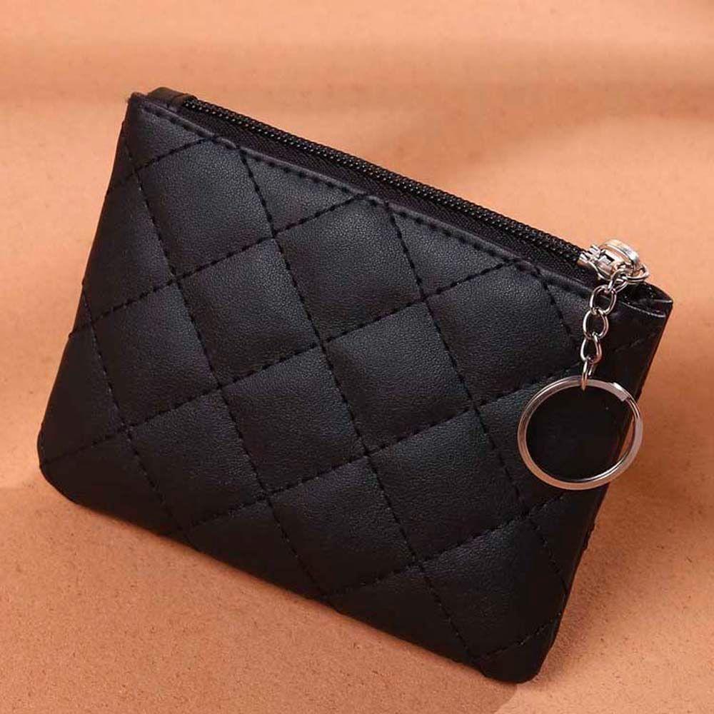 Retro With Zipper Gift PU Leather Girls Key Wallets Mini Coin Bag Money Clips Women Coin Purse