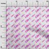 oneOone Cotton Poplin Fuschia Pink Fabric Writing Love Dress Material Fabric Print Fabric By The Yard 42 Inch