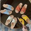 [Dopamine] French Flat-bottomed Cool Slippers Women's 2025 Summer New Outer Wear Beach Beautiful Not Tired Foot Sandals