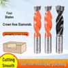 Advanced Six-Sided Woodworking Drill Bit Set: Four-Flute Crown, Row, Hole Opener, Panel Saw, Hinge Hole.
