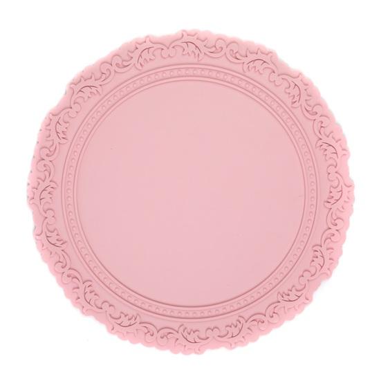 Silicone Placemat Nordic Vintage Lace Pattern Table Mats Heat Resistant Trivet for Hot Dishes Non-Slip Coaster for Kitchen Table