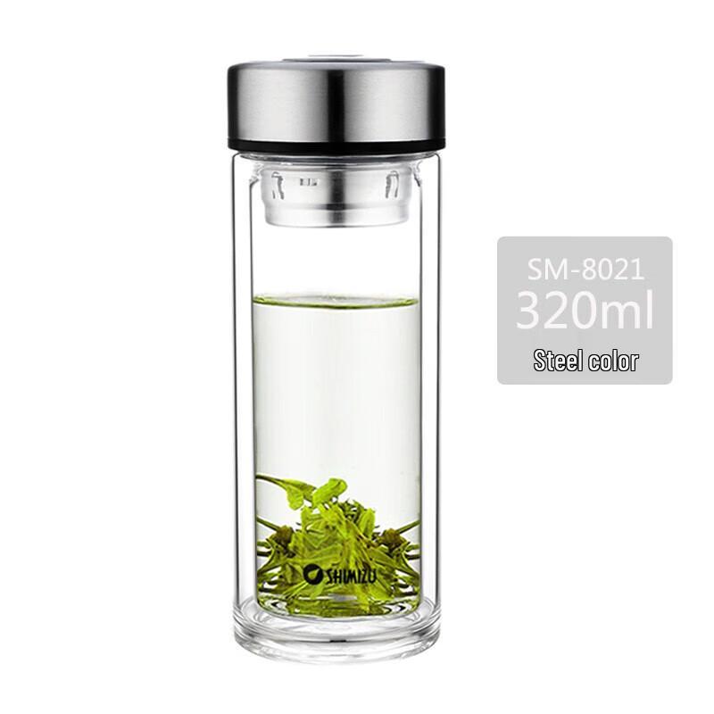 Shimizu Double-Layer Glass Tea Infuser Mug