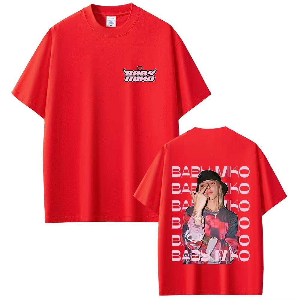 

Young Miko Baby Miko Merch T Shirts Unisex Women Hip Hop Fashion Short Sleeve Tshirt Male Casual Vintage pure Cotton Tshirts 4XL