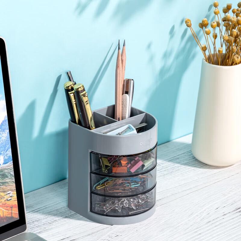 Deli 9147 Three-Layer Pen Holder