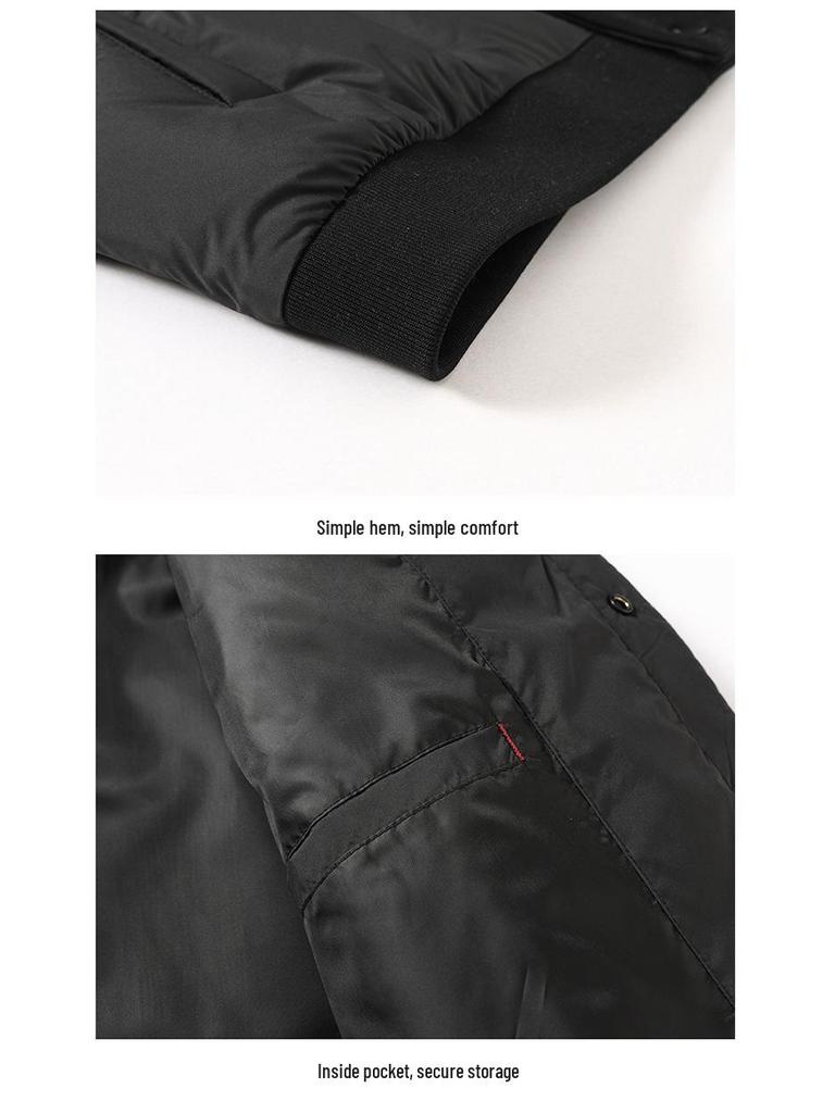 2025 Men's Versatile Lapel Down Jacket: Stylish & Warm Winter Outerwear for All Ages