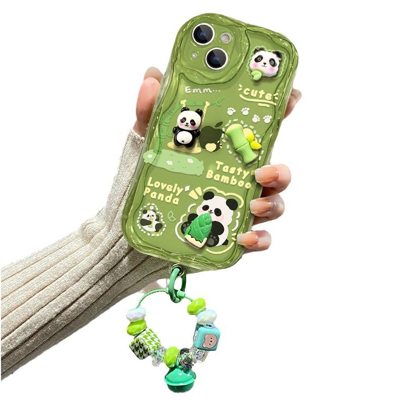 Nadaje się do etui na telefon komórkowy Xiaomi 14/13pro Note12/9 Śliczny wisiorek z lalką pandą Redmi K70/60 Silikon