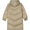 Levis Casual Loose Comfortable Solid Color Hooded Long Sleeve Mid-Length Down Jacket Women Outerwear Coffee 002PY-0001