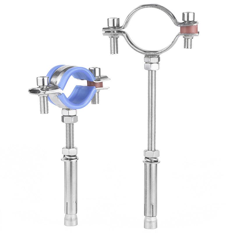304 Stainless Steel Pipe Clamp Hanger for Gas and PVC Drain Pipes, Ceiling Support Buckle