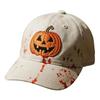 Halloween Pumpkin Face Baseball Hat for Women Men Funny Halloween Cap Ideal Gift for Outdoor Activities Fishing Camping & Daily