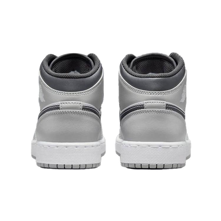 Jordan Kids Jordan 1 Mid "Light Smoke Grey" Sneakers 554725-078