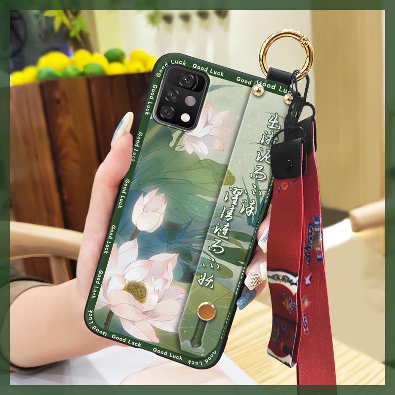 Shockproof Elderly lady Phone Case For UMIDIGI A11 Pro Max Chinese style Durable Phone Holder Waterproof Soft case Ring