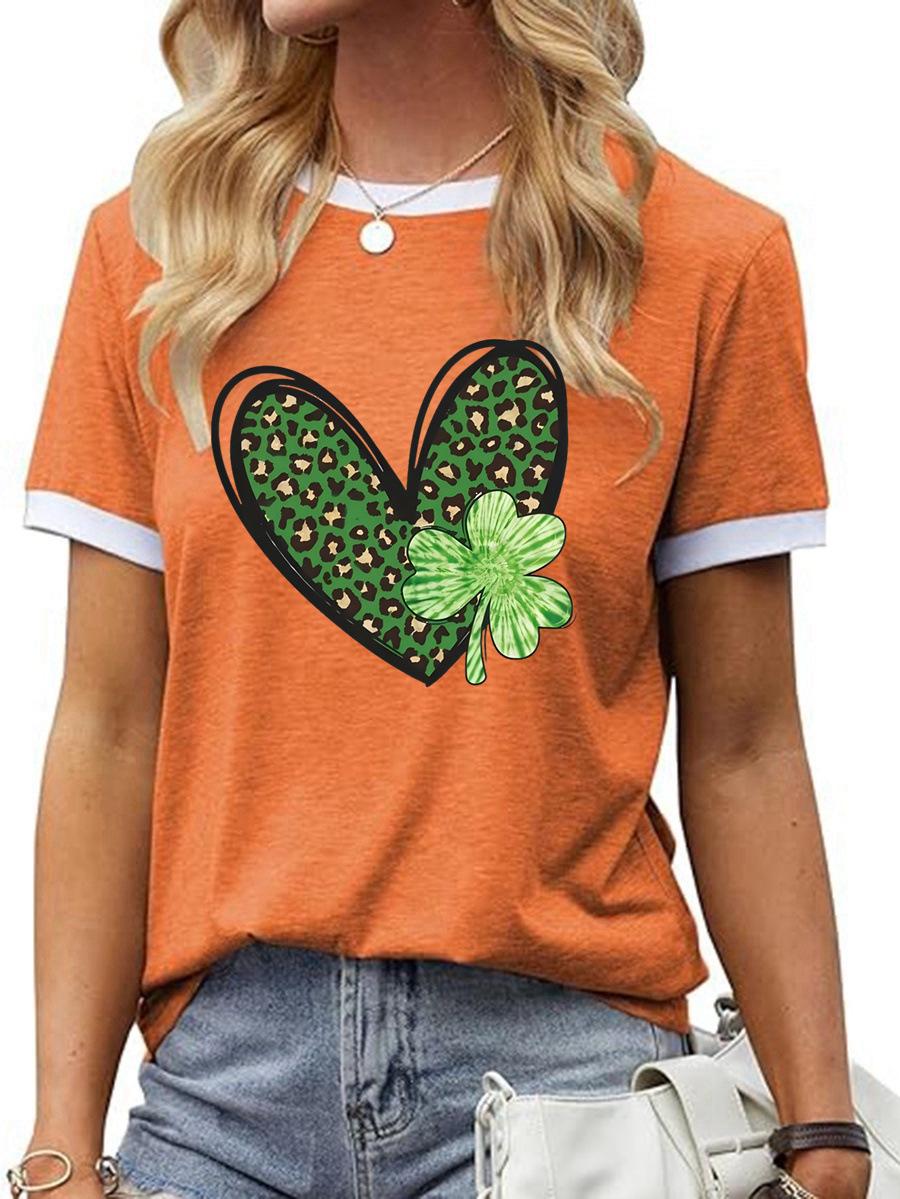 

улица. Рубашка с коротким рукавом ко Дню Святого Патрика для Европы и Америки XL