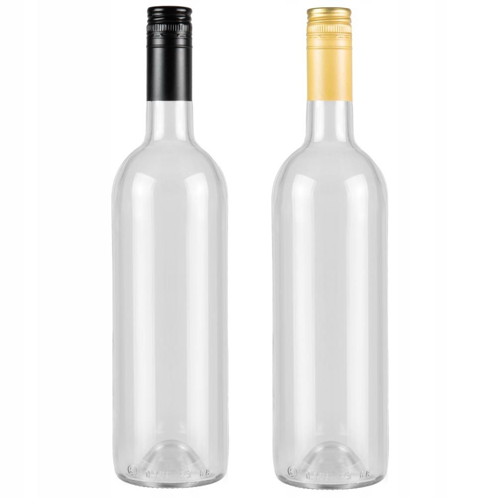 10x Bottiglia Per Vino 750ml Trasparente Bottiglie Per Vino Succo 0,75L Con Tappo A Vite