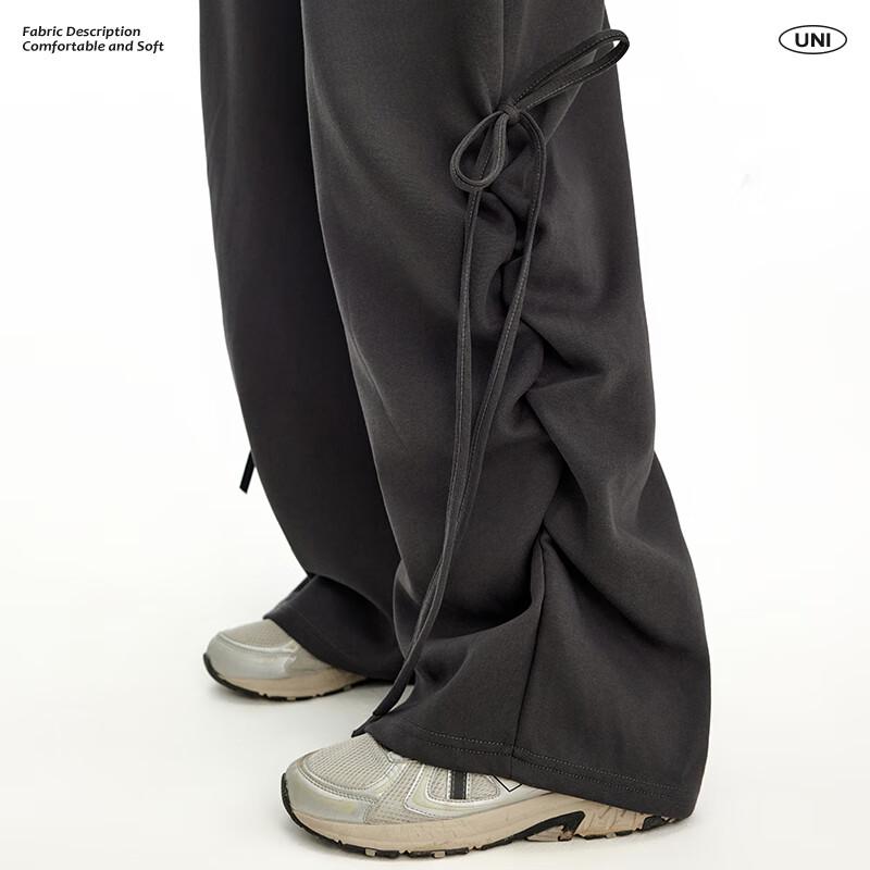 UNIFREE Drawstring Pleated Wide-Leg Casual Pants