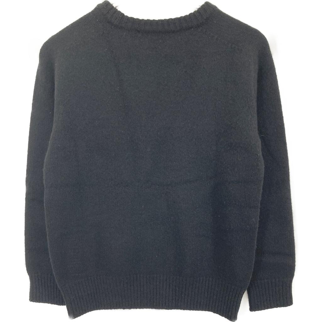 Celine 2A172384D Eddie Black Cashmere 100 Crew Neck Knit Sweater Tops S blackUsed