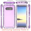 YmhxcY Case Compatible with Galaxy Note 8,Drop 3 Layer Durable Cover (No Screen Protector) Solid Rubber Case / 16ft Test Clear Case-Transparent