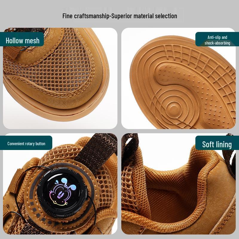 Bobodou Atmungsaktive Mesh-Sportschuhe für Kinder - Lässige Sneakers mit weicher Sohle für Jungen & Mädchen für 2025