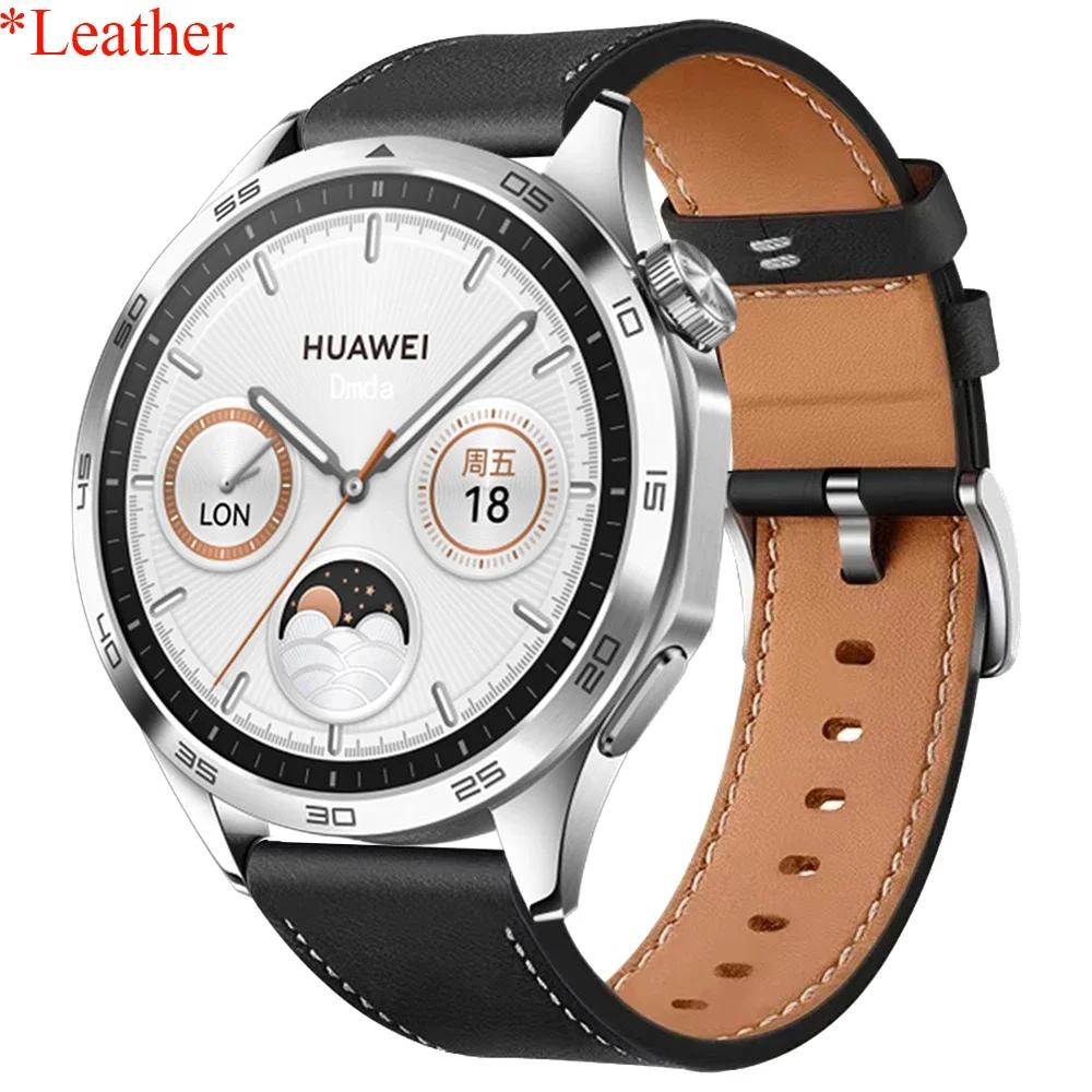22mm 20mm Premium Leather Strap For HUAWEI WATCH GT 5 46mm 5Pro GT 3 GT2 Pro 46mm Band Watchbands Replacement Wristband