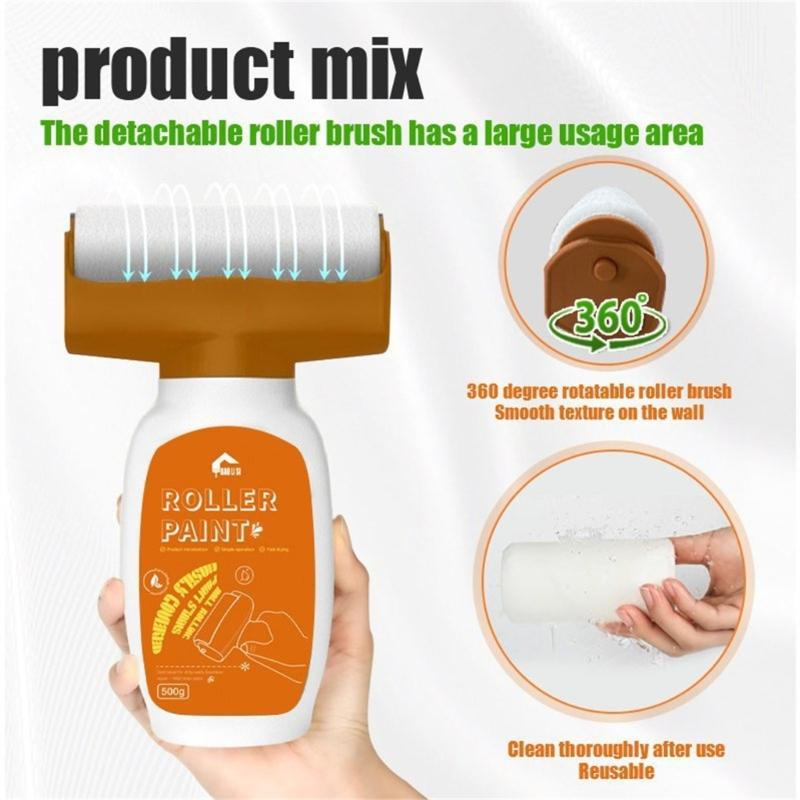Upgraded Rotating Brush Wall Fix Tool Strong Coverage Wall Patchs Brush Innovative Wall Touch Up Tool Easy Application