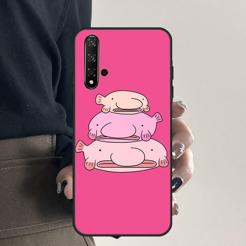 Cartoon Blobfisch Für Huawei Nova 12i 12s 7i 8i 11i 9 10 SE Y91 Y90 Y60 Y70 Y72 Y61 P30 P40 Lite P60 Pro Hülle
