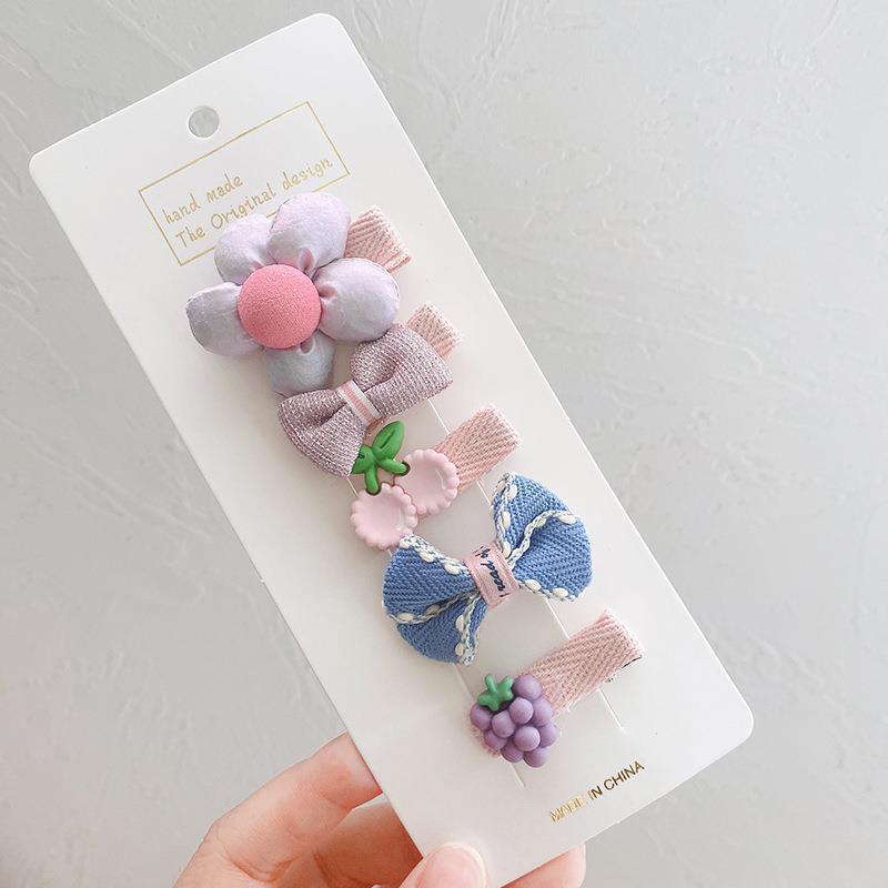 Children'S Hairpin Bag Cloth, Duck Bill Clip Cloth, Bow Root, Princess Hairpin, Cute Little Flower Girl Hair Accessories