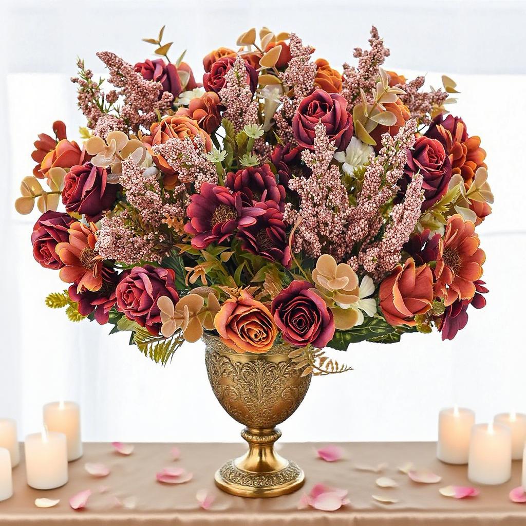 Artificial Flowers Rose High Quality Wedding Wreath Home Room Table Valentine's Outdoor Garden Decora Bridal Bouquet Diy Gifts