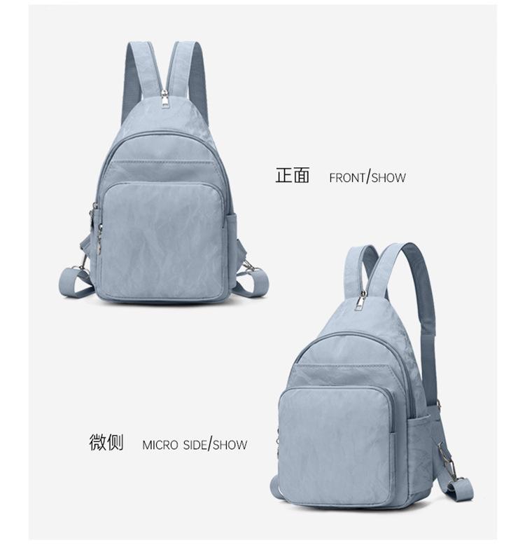 Schoolbag New Women's Multi-work Breast Bag, Oblique Span Dual-purpose Backpack Casual Light Backpack Women's Fashion Commuter Bag