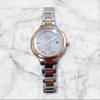 Used CASIO SHEEN analog watch silver/rose gold