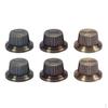 Set of 6 Vintage Bronze Guitar Control Knobs