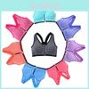 Front Zip Womens Wireless Padded Sports Bra Yoga Cami Push Up Support Vests Top