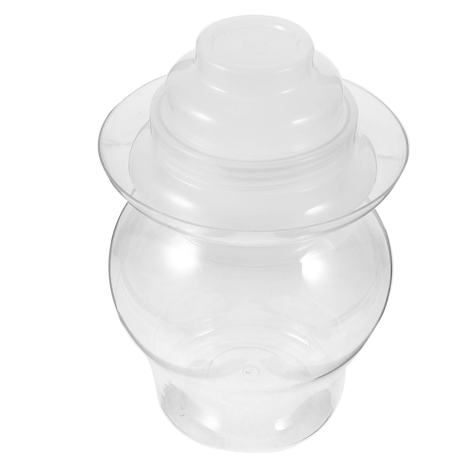 Large Capacity Transparent Plastic Airtight Jar Wide Mouth Pickle Container Vegetable Storage Kimchi Bottle Home Fermenting Jars