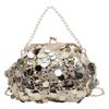 Bag, Women's Sequin Dinner, Shell Clip Bag, Light Luxury Socialite Pearl Handbag, Versatile Chain Shoulder Crossbody Bag