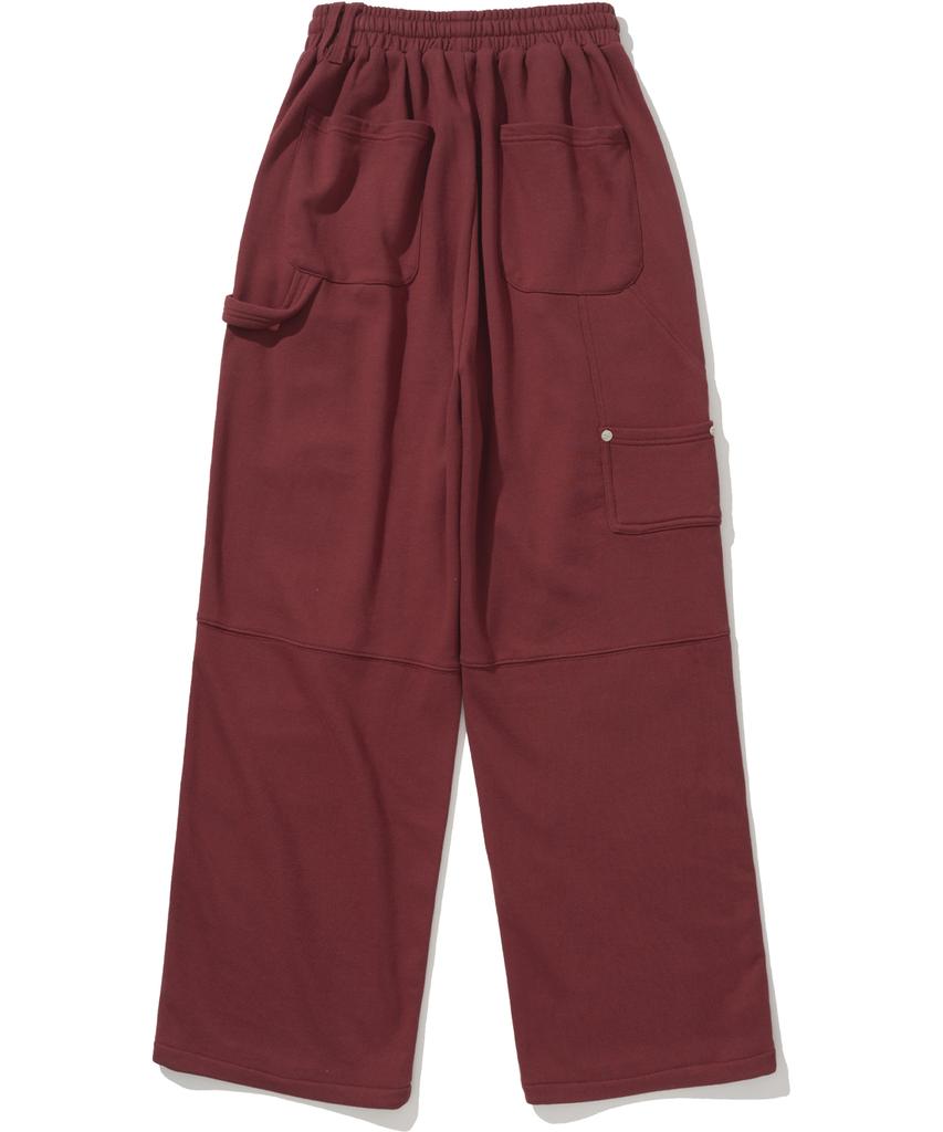 NOT4NERD Destoryed Double Knee Carpenter Sweat Pants - Red